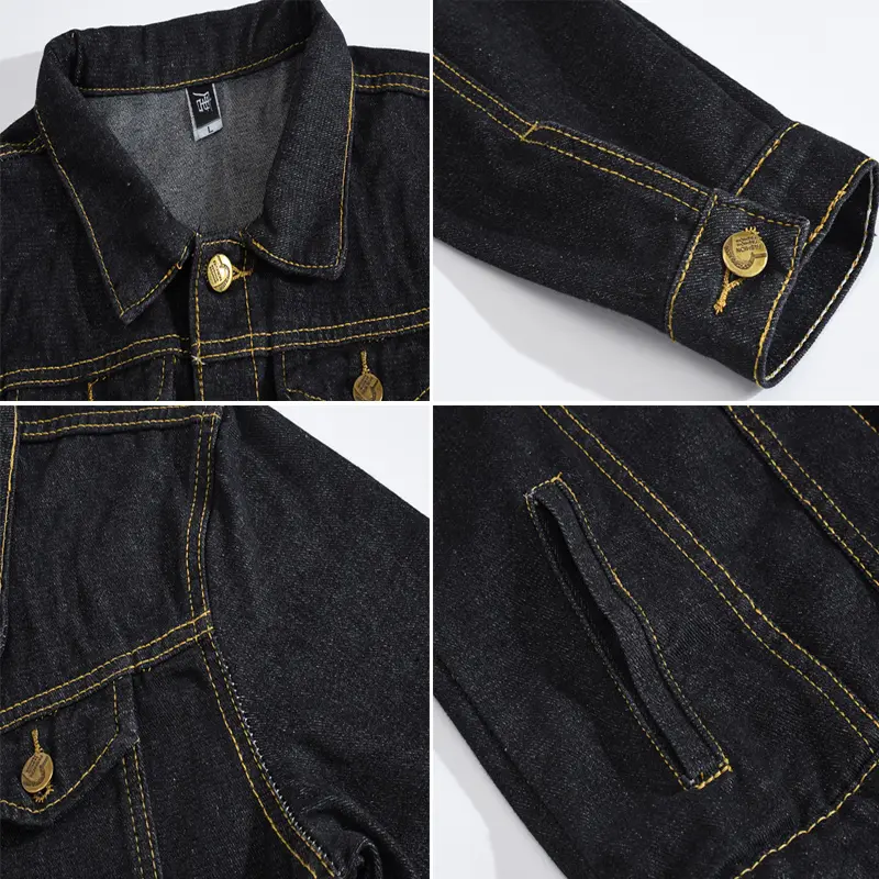 Spring Autumn Men's Denim Jacket Fashion Retro Black Biker Windbreaker Cowboy Coats Men Cotton  Streetwear Jean Jackets Clothing