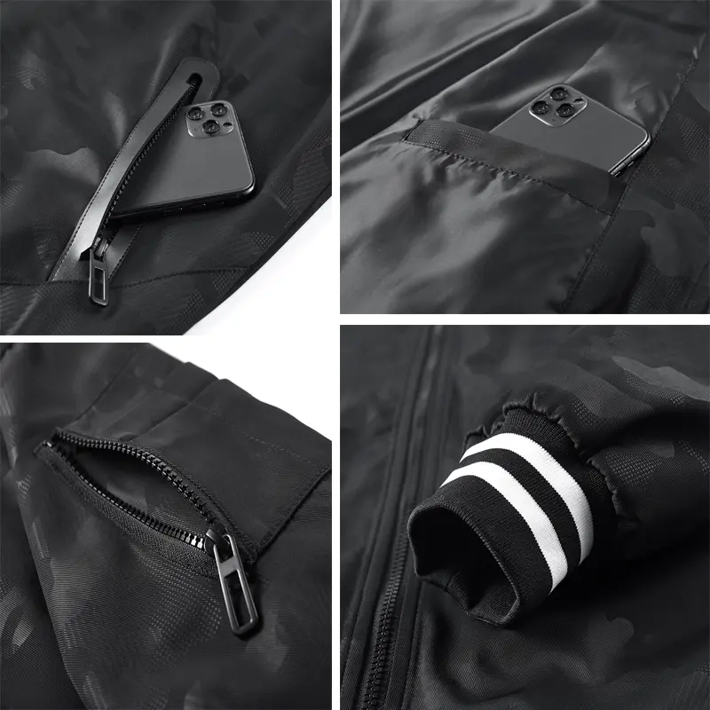 Autumn Men's Bomber Jackets Fashion Men Stretwear Windbreaker Pilot Coats Men Sports Baseball Uniform Jacket Clothing Large Size