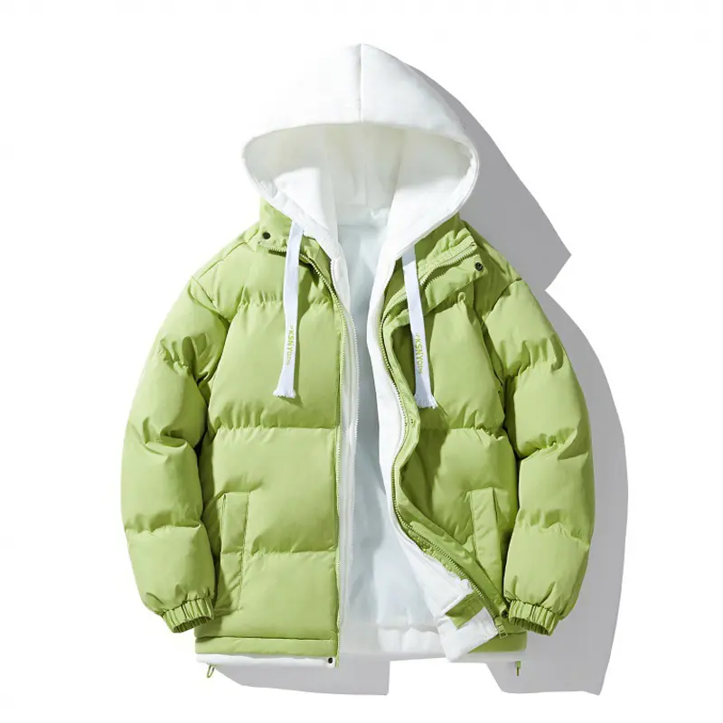 Winter Mens Warm Padded Jackets Fashion Man Cotton Down Thermal Parkas Casual Outdoor Man Windbreaker Hooded Coats Clothing