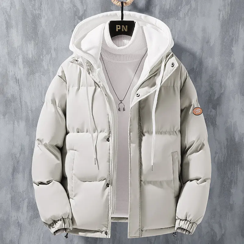 Winter Men's Padded Jackets Fashion Men Cotton Warm Down Hooded Parkas Coats Casual Men Thermal Windbreaker Coats Clothing 5XL