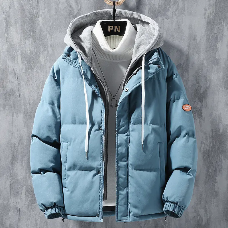 Winter Men's Padded Jackets Fashion Men Cotton Warm Down Hooded Parkas Coats Casual Men Thermal Windbreaker Coats Clothing 5XL