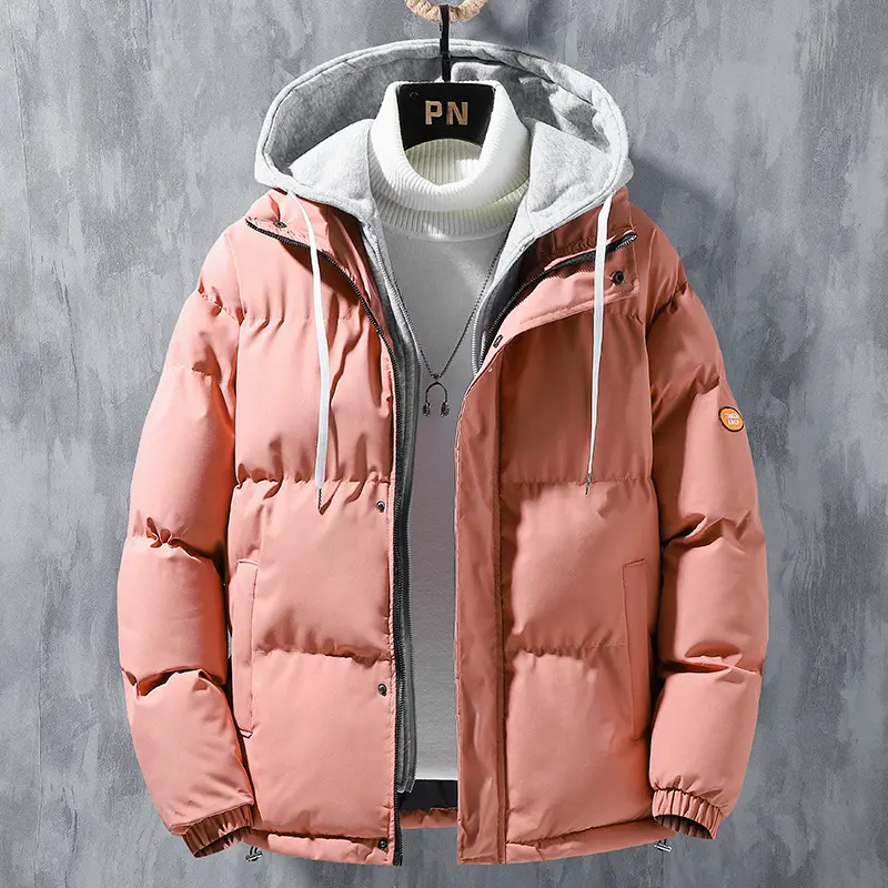 Winter Men's Padded Jackets Fashion Men Cotton Warm Down Hooded Parkas Coats Casual Men Thermal Windbreaker Coats Clothing 5XL