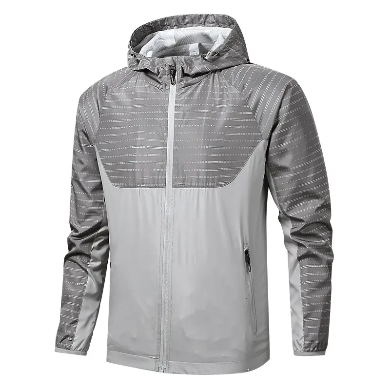 Spring Autumn Men Quick Dry Hiking Jackets Men Sports Windbreaker Zipper Hooded Coats Men Climbing Breathable Jacket Clothing