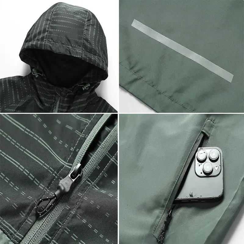 Spring Autumn Men Quick Dry Hiking Jackets Men Sports Windbreaker Zipper Hooded Coats Men Climbing Breathable Jacket Clothing