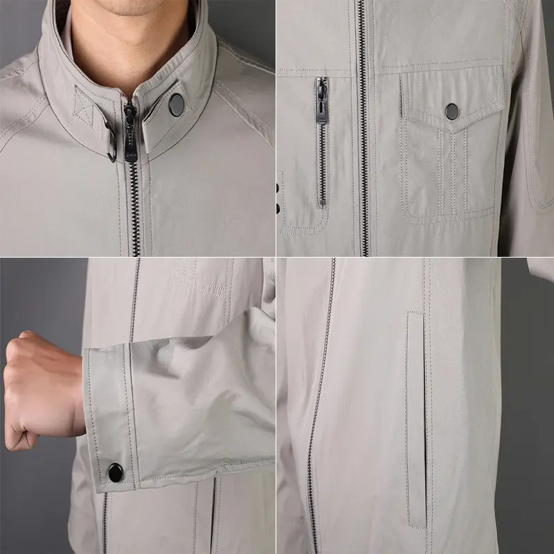 DIMUSI Men's Jackets Spring Autumn Casual Men Slim Fit Business Jacket Man Outwear Stand Collar Windbreaker Coats Clothing