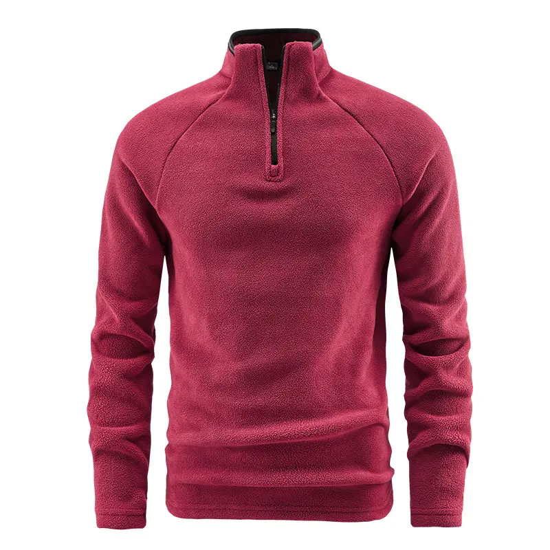 Autumn Men's Polartec Fleece Jackets Fashion Men Stand Collar Zipper Pullover SweatshirtsMen Soft Shell Warm Jacket Clothing