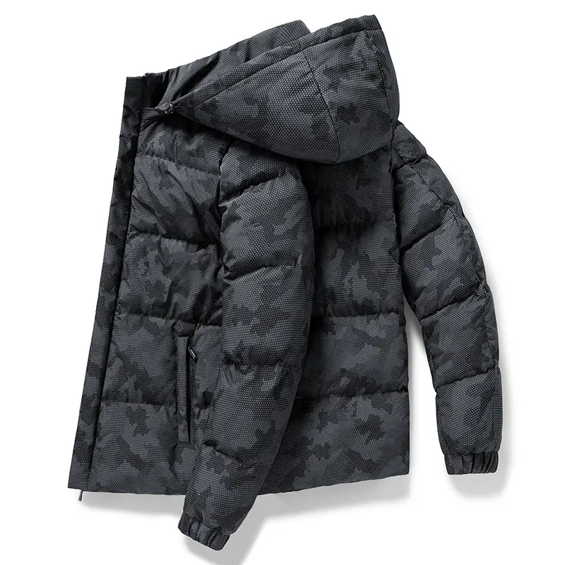 Winter Men's Warm Padded Jackets Fashion Men Cotton Thick Down Parkas Coats Men Thermal Windbreaker Hooded Jacket Clothing