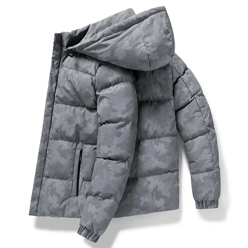 Winter Men's Warm Padded Jackets Fashion Men Cotton Thick Down Parkas Coats Men Thermal Windbreaker Hooded Jacket Clothing