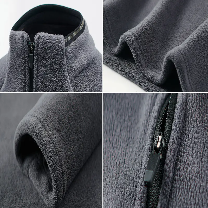 Autumn Men's Polartec Fleece Jackets Fashion Men Stand Collar Zipper Pullover SweatshirtsMen Soft Shell Warm Jacket Clothing