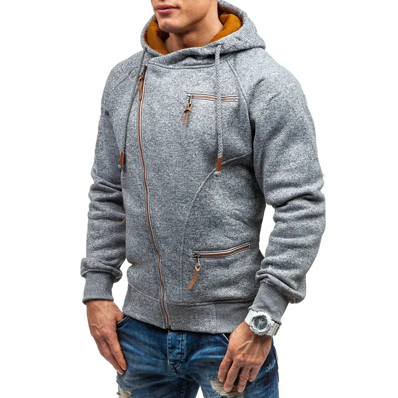 Autumn Men's Zipper Hoodies Fashion Men Comfortable Sweatshirt Hooded Coats Mens Streetwear Sports Pullover Tracksuit Clothing