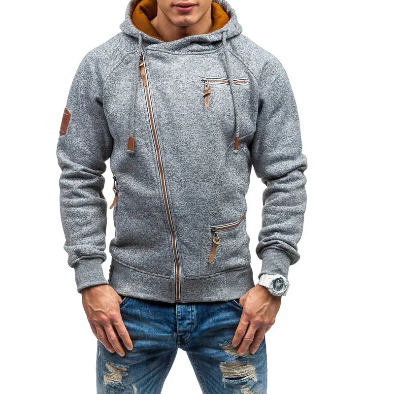 Autumn Men's Zipper Hoodies Fashion Men Comfortable Sweatshirt Hooded Coats Mens Streetwear Sports Pullover Tracksuit Clothing