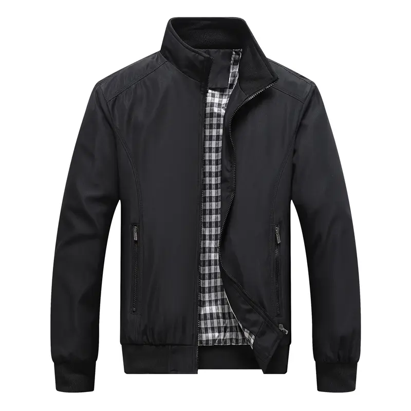 DIMUSI Men's Spring Lightweight Jackets Fashion Stand Collar Bomber Coats Men's Casual Outdoor Windbreaker Jackets Clothing 6XL