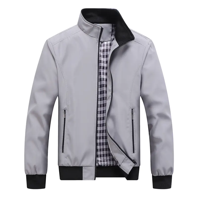 DIMUSI Men's Spring Lightweight Jackets Fashion Stand Collar Bomber Coats Men's Casual Outdoor Windbreaker Jackets Clothing 6XL
