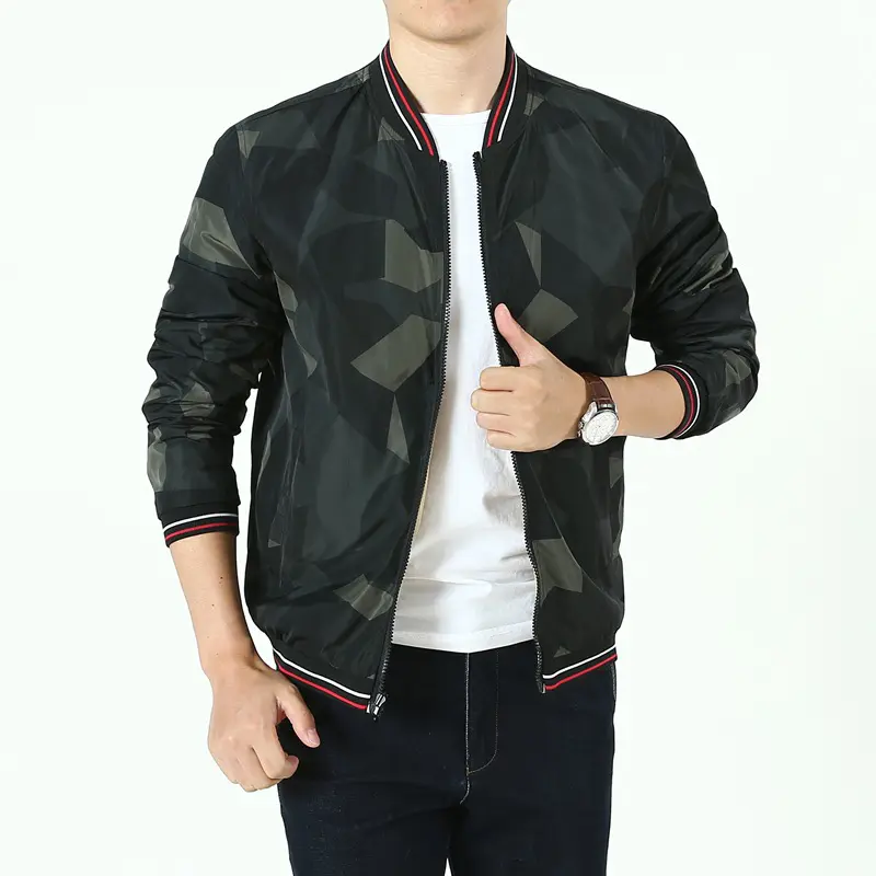 Spring Autumn Men's Bomber Zipper Jacket Men Sports Double-Side Wear Windbreaker Coats Men Uniform Baseball Jackets Clothing