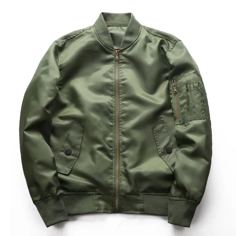 Spring Autumn Men's MA1 Bomber Jacket Fashion Man Pilot Coats Outdoor Windbreaker Baseball Uniform Lightweight Jackets Clothing