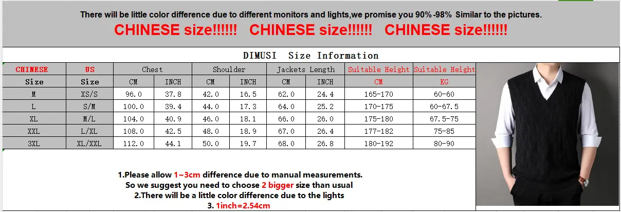 DIMUSI Autumn Winter Men's Sleeveless Jackets Man Vest Warm Jumper Knitted Waistcoats Men Woolen Pullovers Sweater Vest Clothing