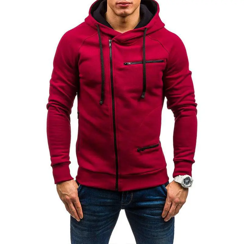 DIMUSI Mens Hoodies Fashion Mens Slim Hooded Sweatshirt Coats Mens Streetwear Hip Hop Hoodies Sportswear Tracksuit Clothing