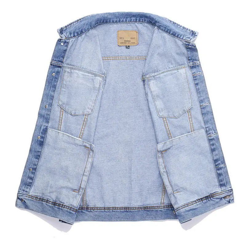 Spring Summer Men's Denim Vests Fashion Turn-Down Collar Cotton Jean Sleeveless Jackets Man Retro Streetwear Party Waistcoats