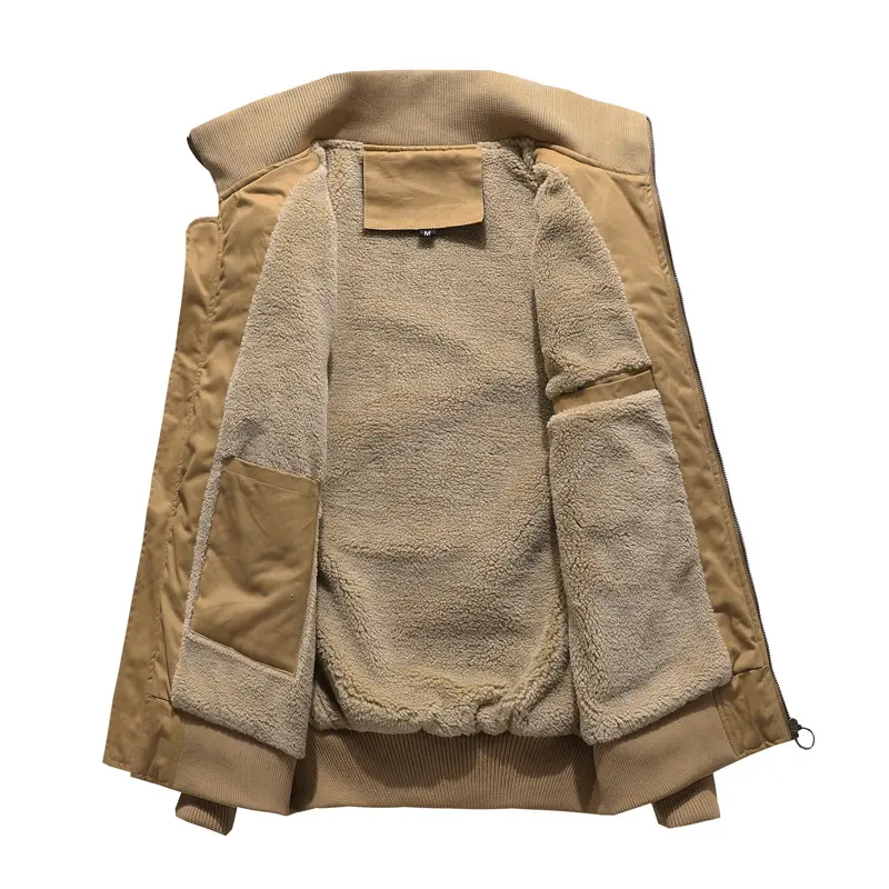 DIMUSI Winter Men's Bomber Jacket Casual Male Outdoor Fleece Warm Windproof Coats Fashion Retro Military Jackets Man Clothing