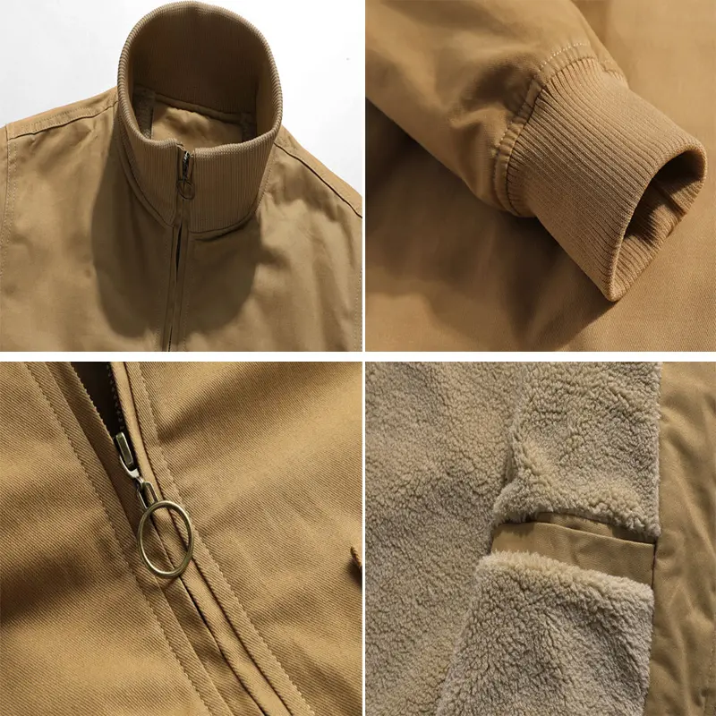 DIMUSI Winter Men's Bomber Jacket Casual Male Outdoor Fleece Warm Windproof Coats Fashion Retro Military Jackets Man Clothing
