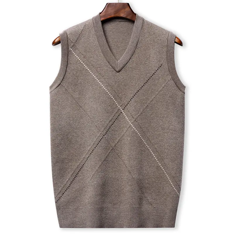 Winter Men's Pullover Sleeveless Jackets Man Warm Vest Jumper Knitted Waistcoats Casual Men Pullovers Sweater Vest Clothing