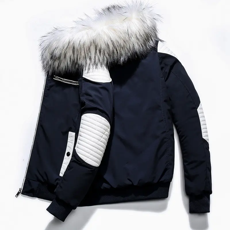 Winter Men's Snow Down Hooded Parkas Man Mountain Ski Thermal Coats Men -30 Degree Thick Windbreaker Down Padded Jacket Clothing
