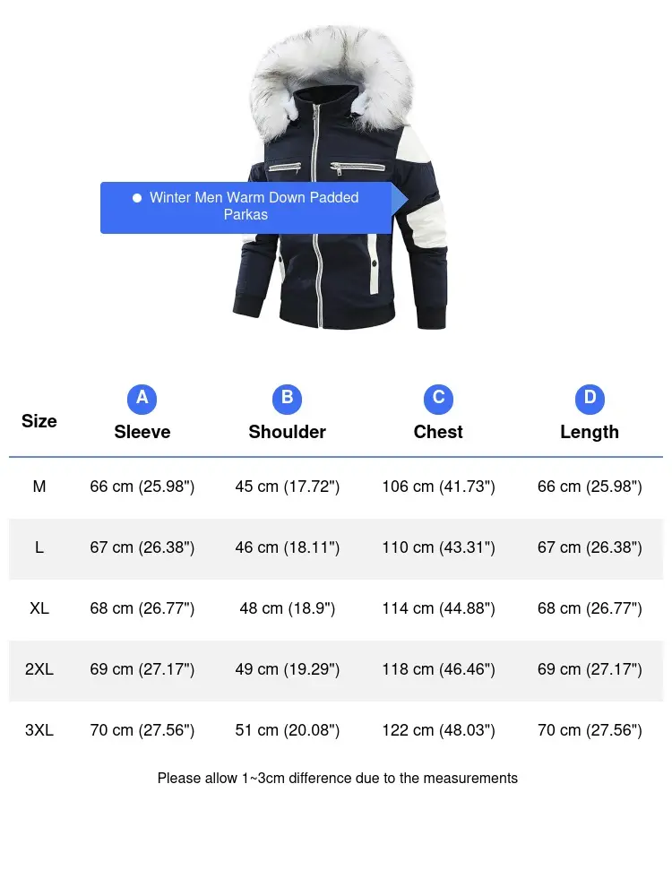 Winter Men's Snow Down Hooded Parkas Man Mountain Ski Thermal Coats Men -30 Degree Thick Windbreaker Down Padded Jacket Clothing