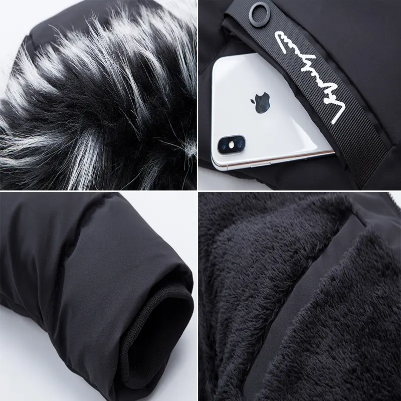 DIMUSI Winter Men's Long Jacket Fashion Men Fur Collar Thermal Classic Coats Casual Warm Windbreaker Padded Jackets Men Clothing