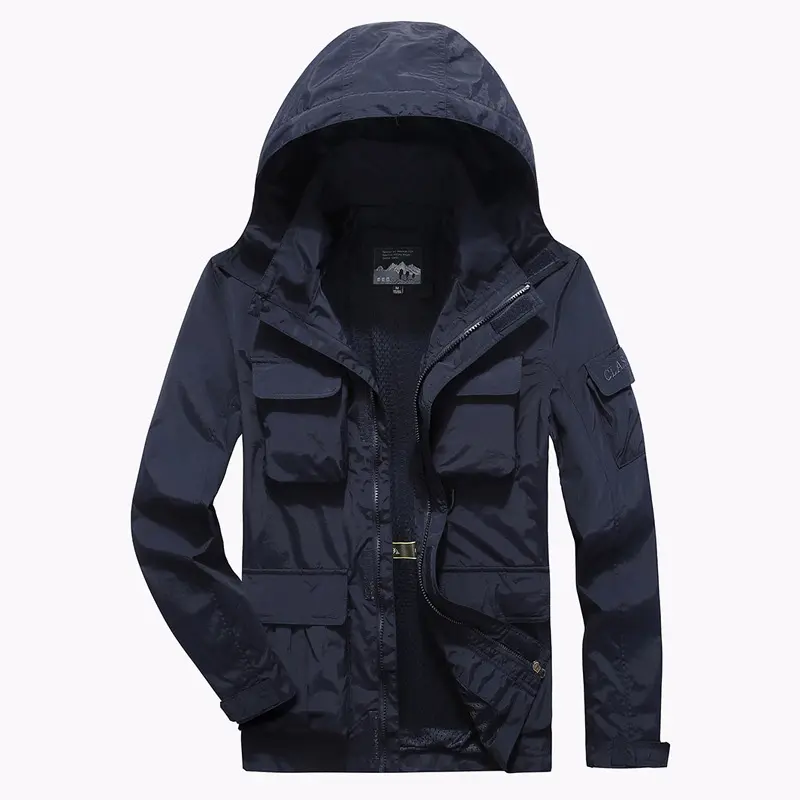 Mens Bomber Jacket Casual Male Overcoat Army Tactics Windbreaker Jacket Mens Sports Breathable Hooded Jackets Clothing 7XL