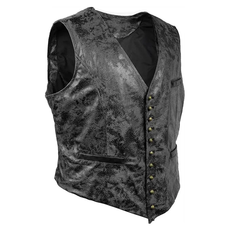 DIMUSI Autumn Winter Men's Suede Vest Vintage Casual Male V-Neck Leather Sleeveless Jacket Men Retro Tooling Waistcoats Clothing