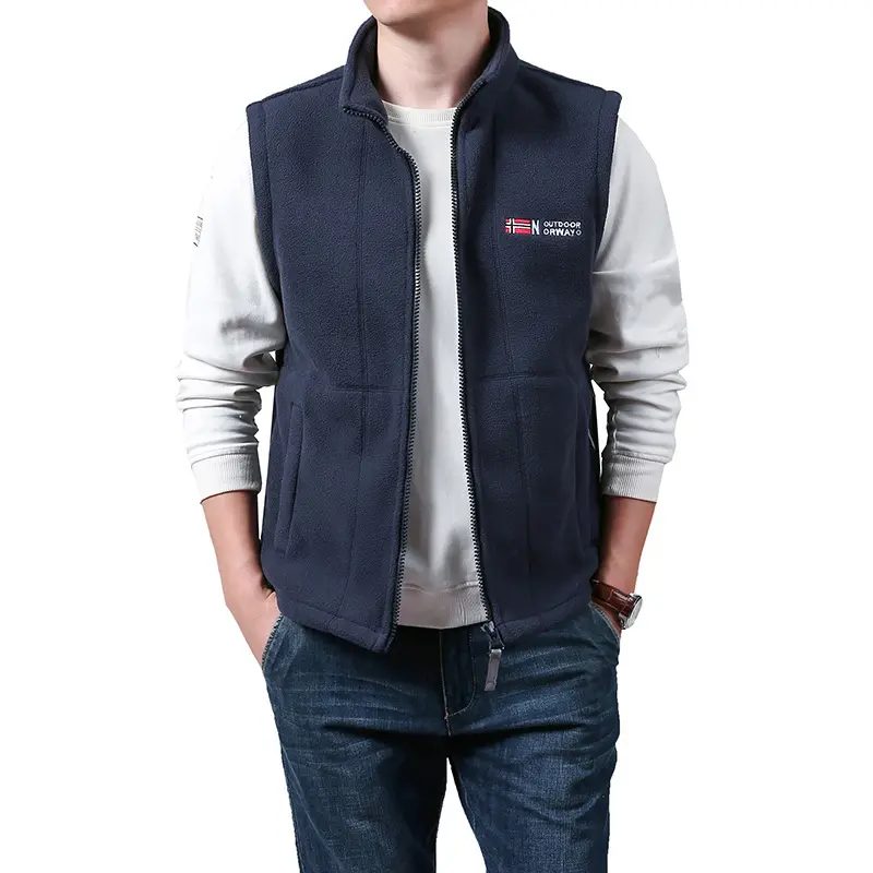 Winter Mens Polar Fleece Vests Man Thick Warm Snow Waistcoats Outwear Thermal Softshell Vests Man Sleeveless Jacket Clothing