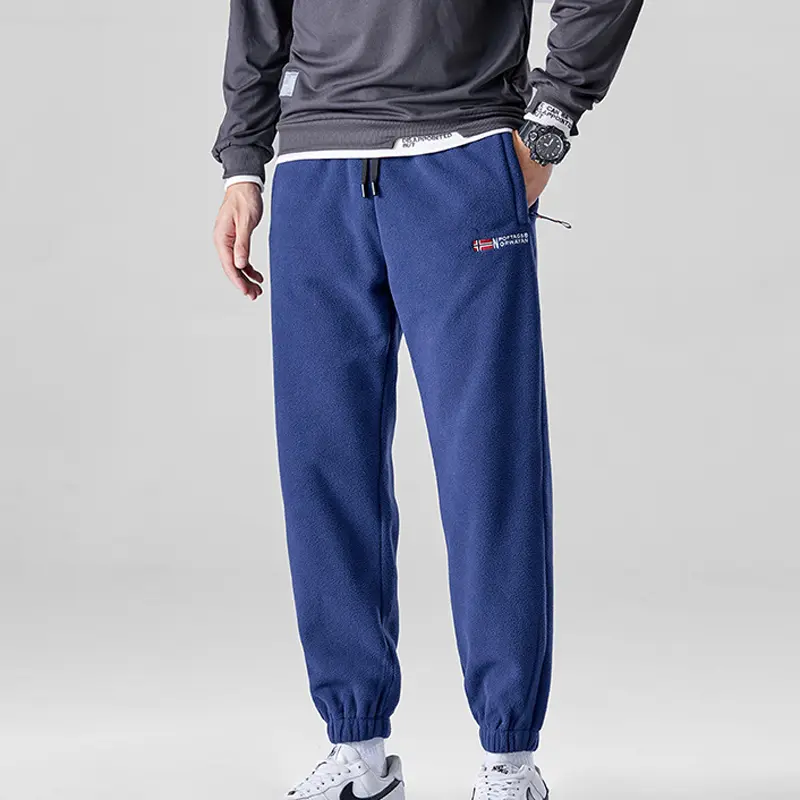 DIMUSI Winter Male Lambswool Warm Pants Casual Men's Fitness Jogging Sweatpants Male Drawstring Bottoms Fleece Trousers Clothing
