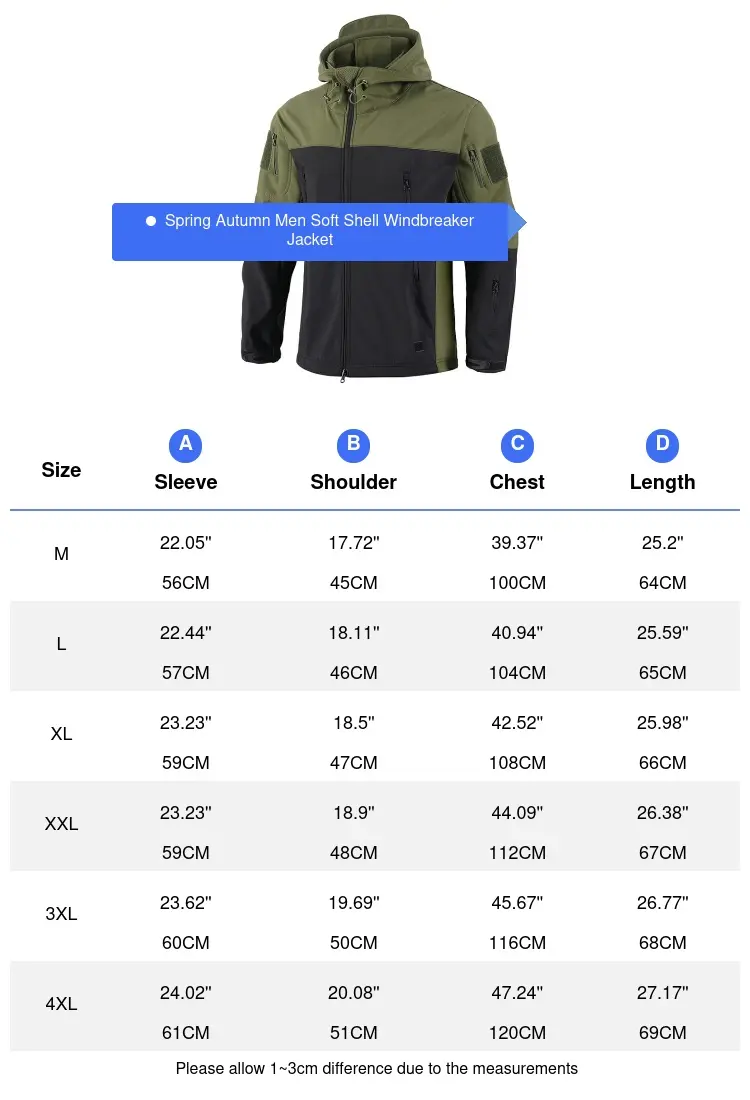 Spring Autumn Men's Soft Shell Tactical Jackets Men Mountain Ski Waterproof Coats Men Windbreaker Warm Zipper Hooded Jackets