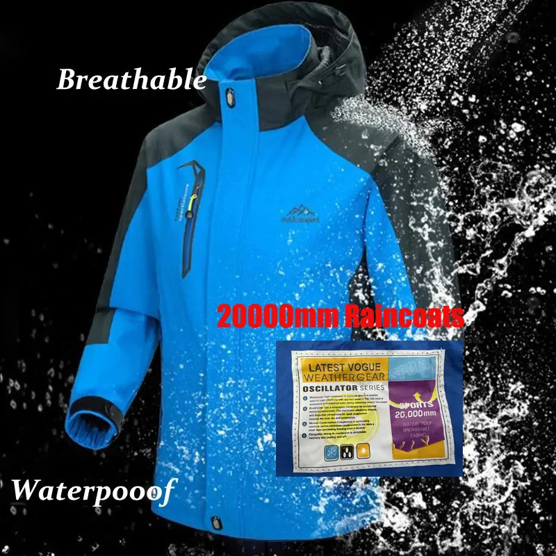 Spring Autumn Men's Waterproof Coats Men Mountain Windbreaker Hooded Raincoats Male Hiking Sports Breathable Overcoats Clothing