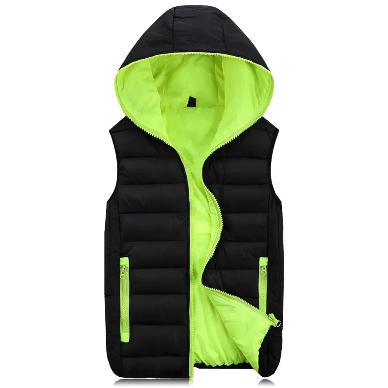DIMUSI Mens Jacket Sleeveless Vest Winter Fashion Male Cotton-Padded Thicken Vest Men Waistcoat Warm Hooded Jackets Clothing 4XL