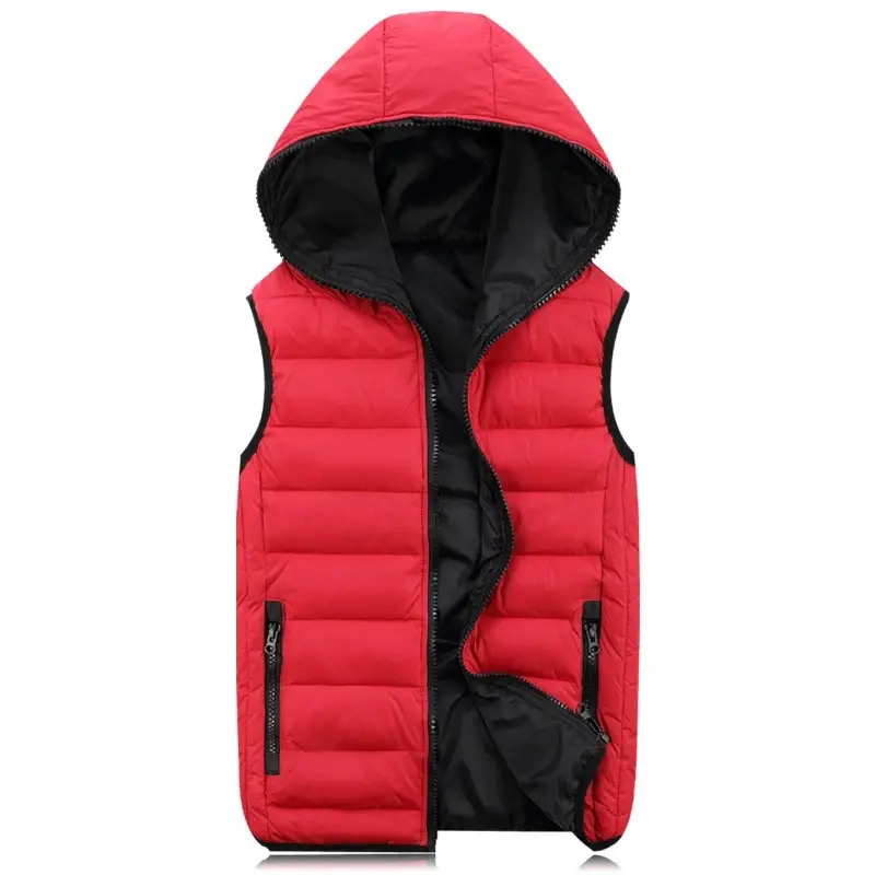DIMUSI Mens Jacket Sleeveless Vest Winter Fashion Male Cotton-Padded Thicken Vest Men Waistcoat Warm Hooded Jackets Clothing 4XL