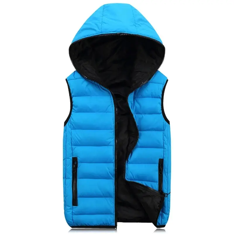 DIMUSI Mens Jacket Sleeveless Vest Winter Fashion Male Cotton-Padded Thicken Vest Men Waistcoat Warm Hooded Jackets Clothing 4XL