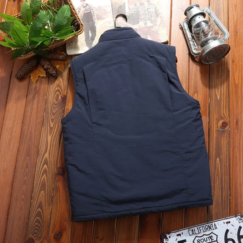 Winter Men Padded Vest Men Fleece Warm Waistcoats Thermal Vests Coats Man Waterproof Windbreaker Sleeveless Jackets Clothing