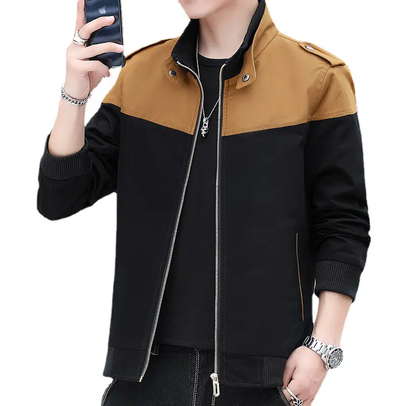 Spring Autumn Men's Lightweight Jackets Fashion Men Stand Collar Cotton Windbreaker Coats Male Golfwear Sports Jackets Clothing