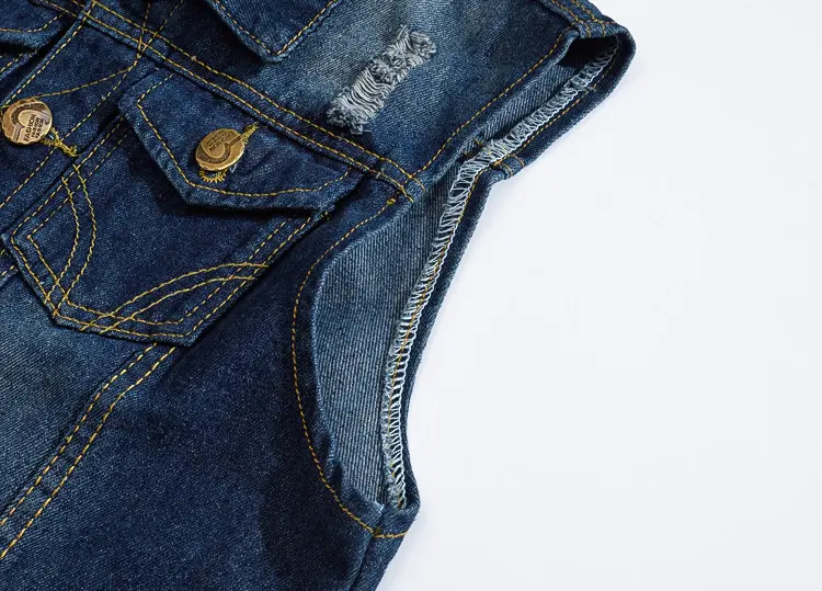 DIMUSI Men Denim Vest Vintage Sleeveless Washed Jeans Waistcoat Man Design Cotton Cowboy Ripped Jacket Male Waistcoat 5XL,YA663