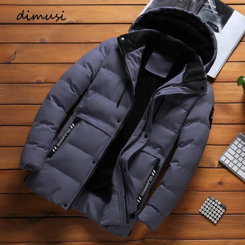 Winter Men's Thicken Warm Parkas Fashion Men Thermal Padded Coats Outdoor Classic Windbreaker Hooded Jackets Men Brand Clothing