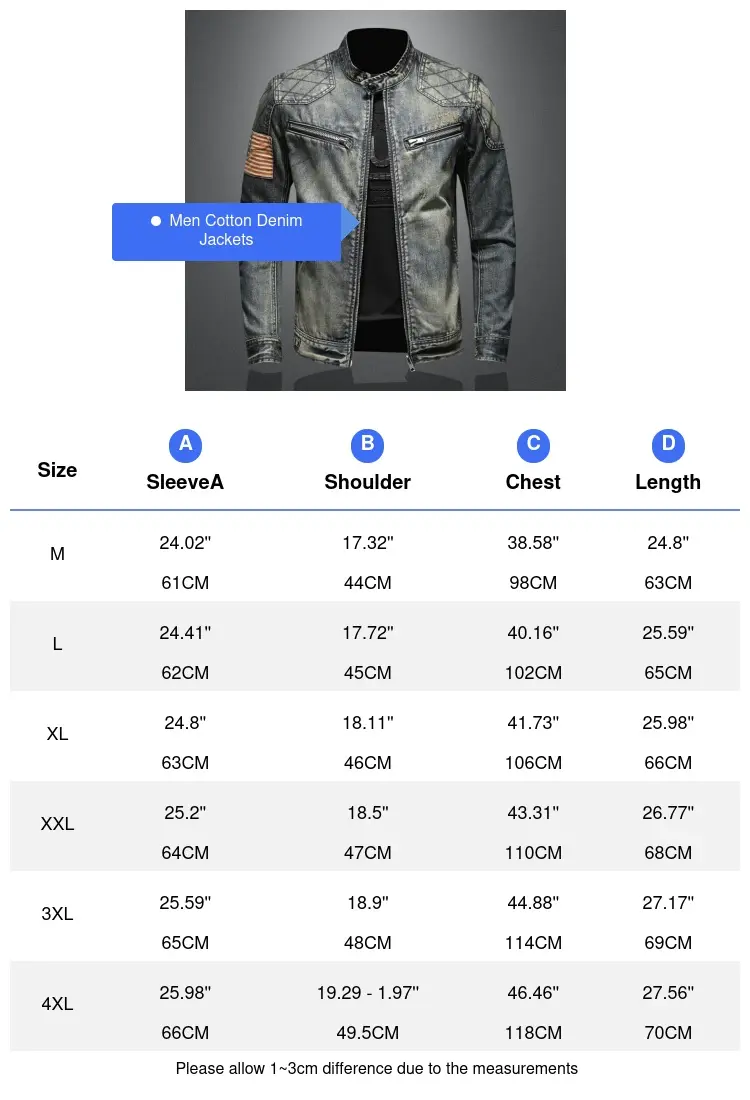 Autumn Men's Denim Jackets Fashion Men Retro Streetwear Zipper Cowboy Coats Men Vintage Windbreaker Biker Jean Jackets Clothing