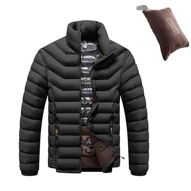 Winter Men's Warm Padded Jackets Fashion Men Stand Collar Cotton Thermal Parkas Coats Men Thicken Windbreaker Jackets Clothing