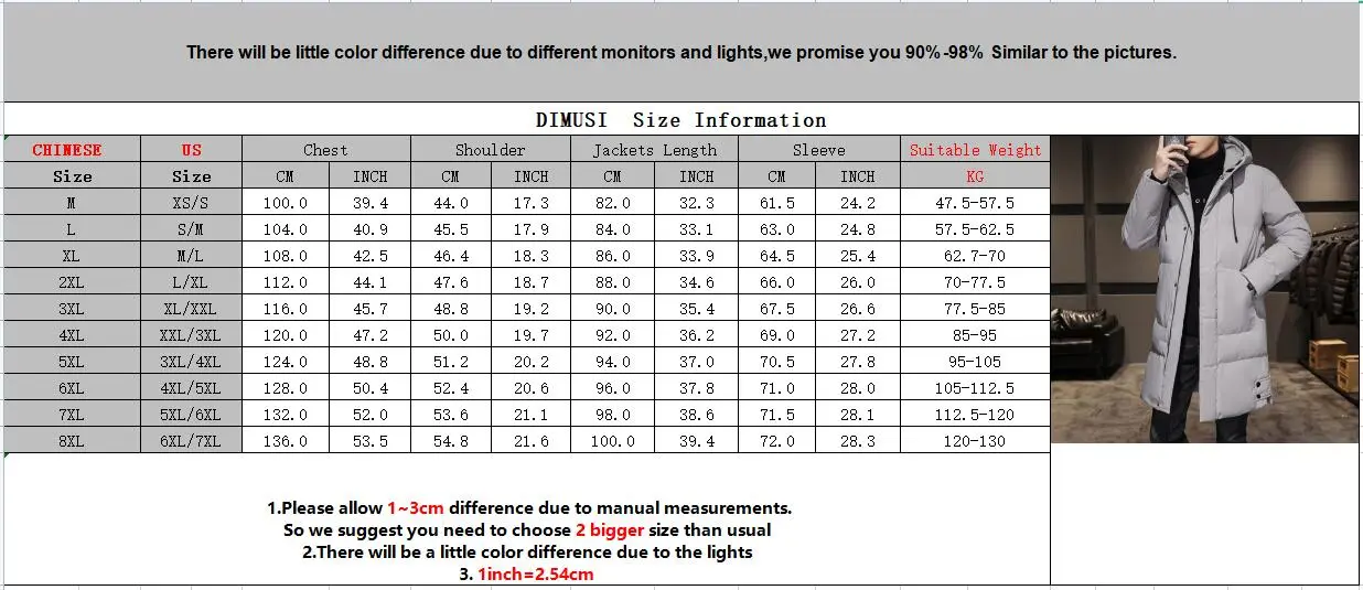 Winter Men's Long Down Jacket Casual Men Outwear Thermal Parkas Coats Man Cotton Thick Warm Windbreaker Jackets Brand Clothing