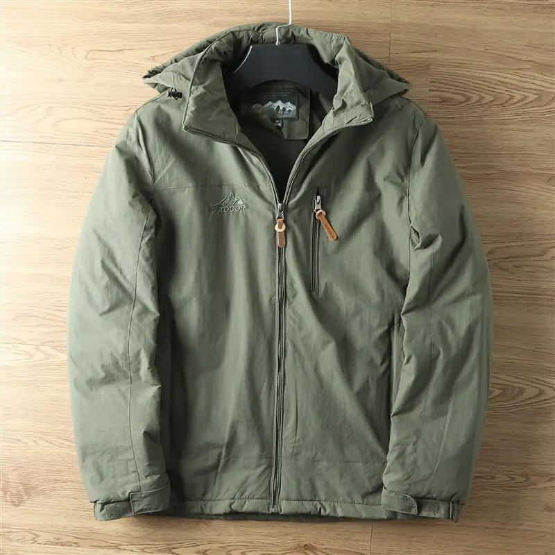 Winter Men's Padded Jackets Casual Outdoor Man Thicken Warm Windbreaker Hooded Coats Mens Windproof Jackets Clothing 5XL