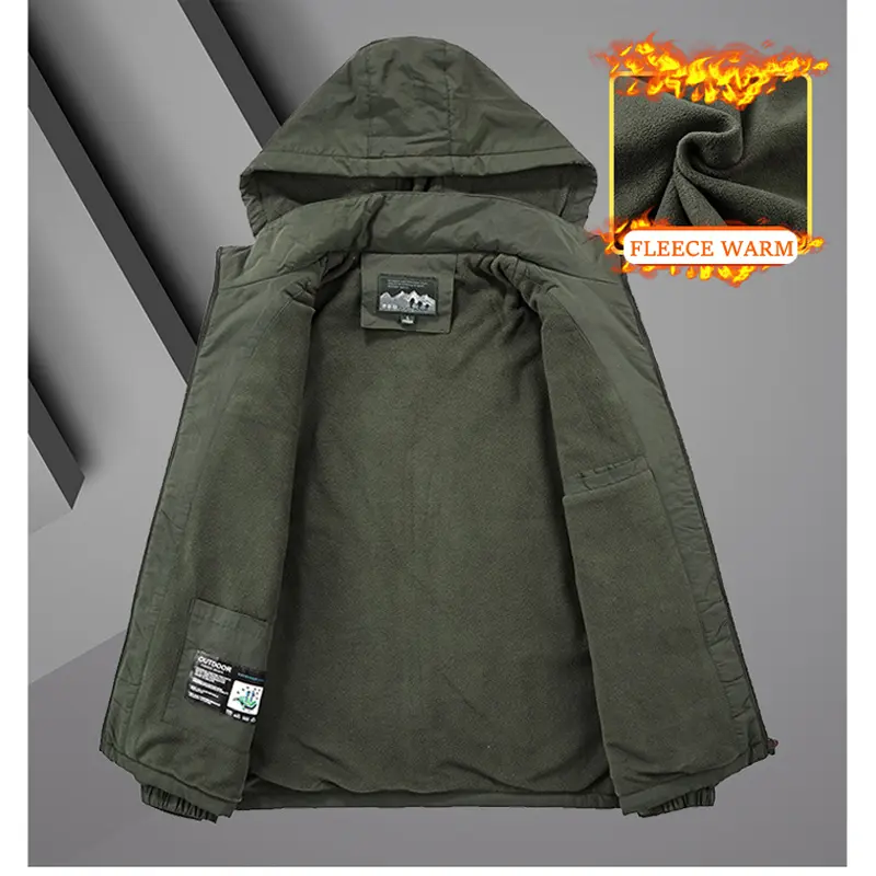 Winter Men's Padded Jackets Casual Outdoor Man Thicken Warm Windbreaker Hooded Coats Mens Windproof Jackets Clothing 5XL
