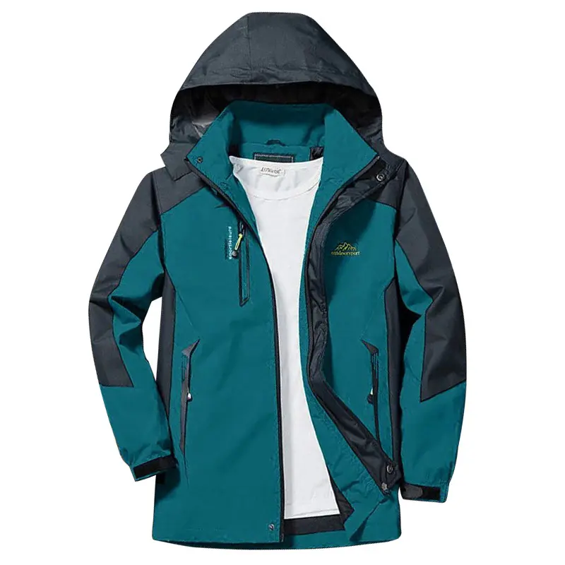 Autumn Men Waterproof Rain Jacket with Hooded Climbing Jacket Casual Men Sports Hiking Coats Men Mountain Ski Windbreaker Jacket