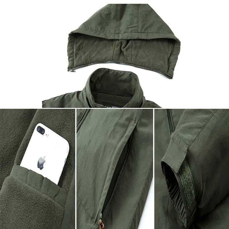 Winter Men's Padded Jackets Casual Outdoor Man Thicken Warm Windbreaker Hooded Coats Mens Windproof Jackets Clothing 5XL