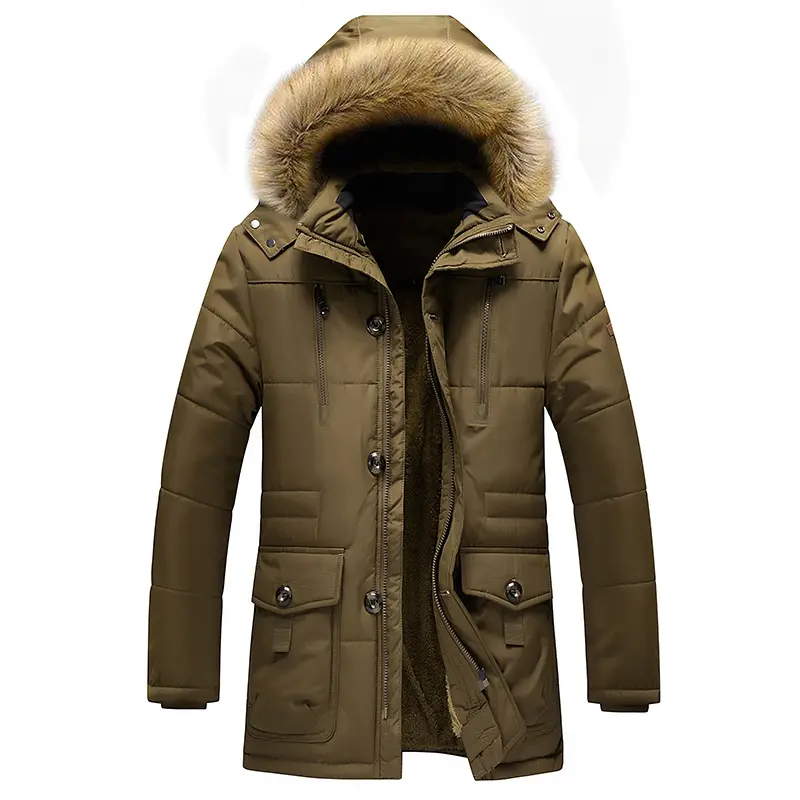 Winter Men Snow Hooded Parkas Coats Man Mountain Ski Thermal Coats Men -30 Degree Cotton Windbreaker Down Padded Jacket Clothing