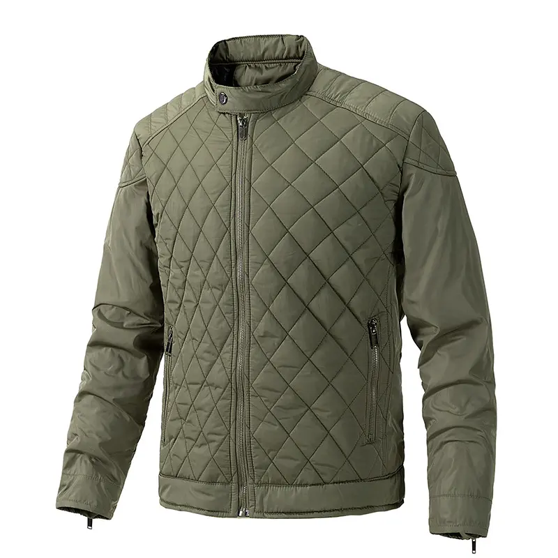Autumn Winter Men's Bomber Jackets Fashion Stand Collar Thicken Warm Cotton-Padded Coats Men Retro Slim Fit Windbreaker Jacket